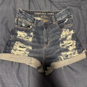 American Eagle super high waisted midi short